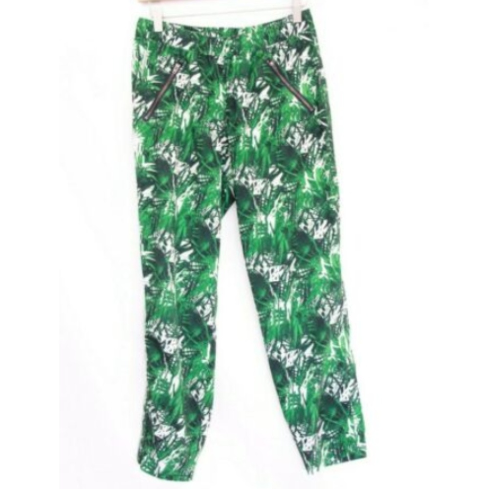 Athleta Aspire Ankle Jogger Pants sz 6 Palm print